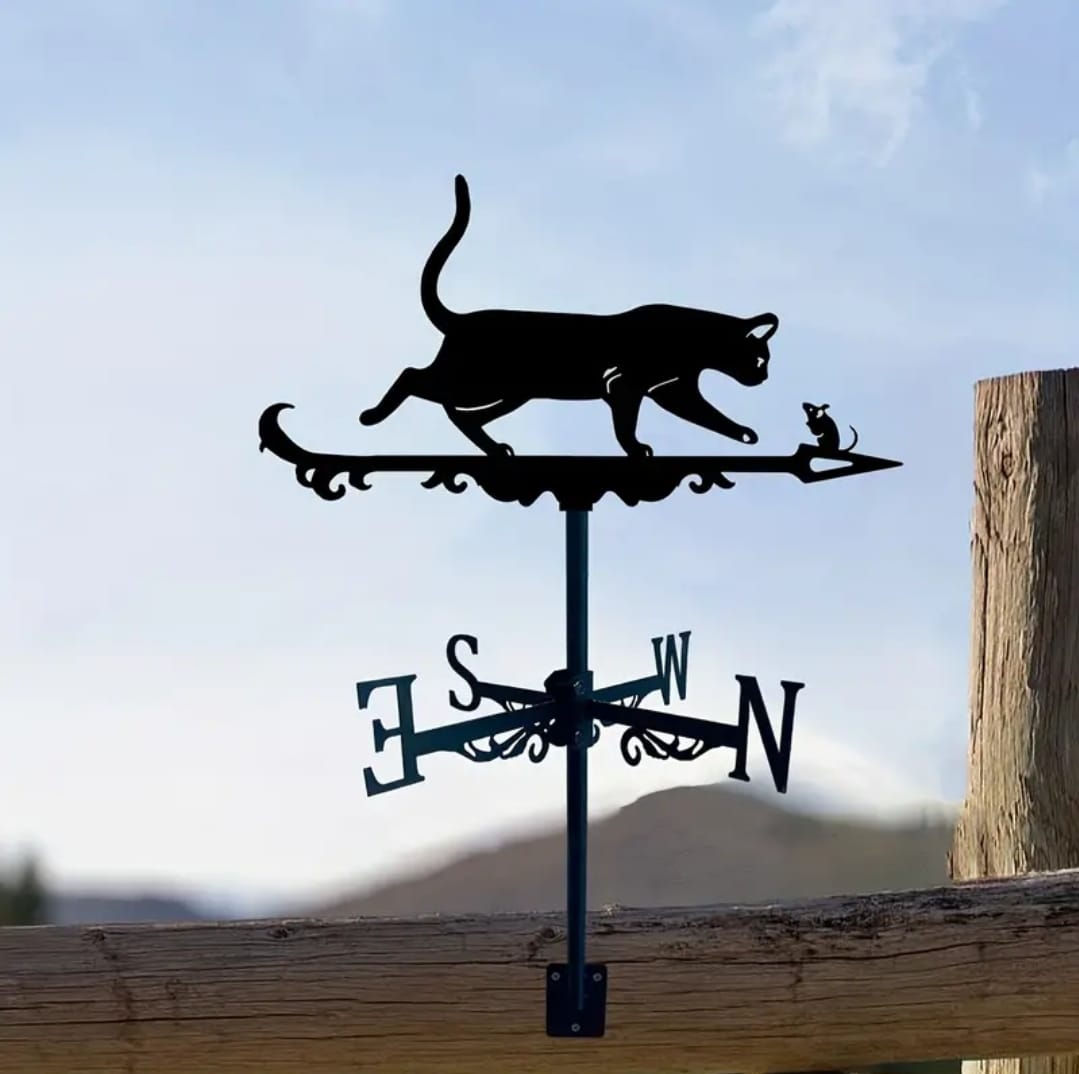 Prachtige metalen windwijzer jager hond kunst windvaan richtingaanwijzer dak decoratie accessoires voor boerderij tuin buiten tuin terras, stijl 2
